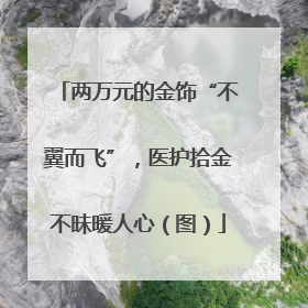 两万元的金饰“不翼而飞”，医护拾金不昧暖人心（图）
